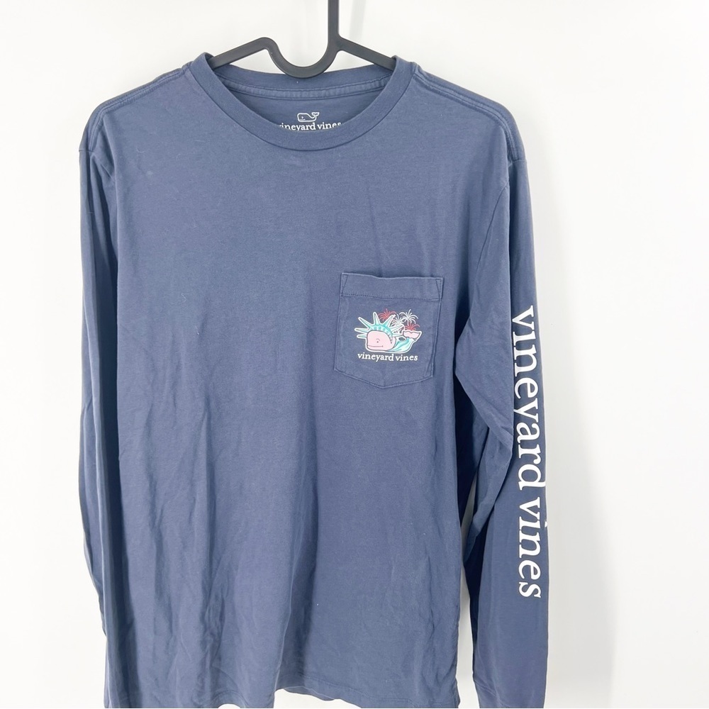 ✅ VINEYARD VINE‎ LADY LIBERTY CELEBRATION LONG SLEEVE T-SHIRT SIZE X-SMALL